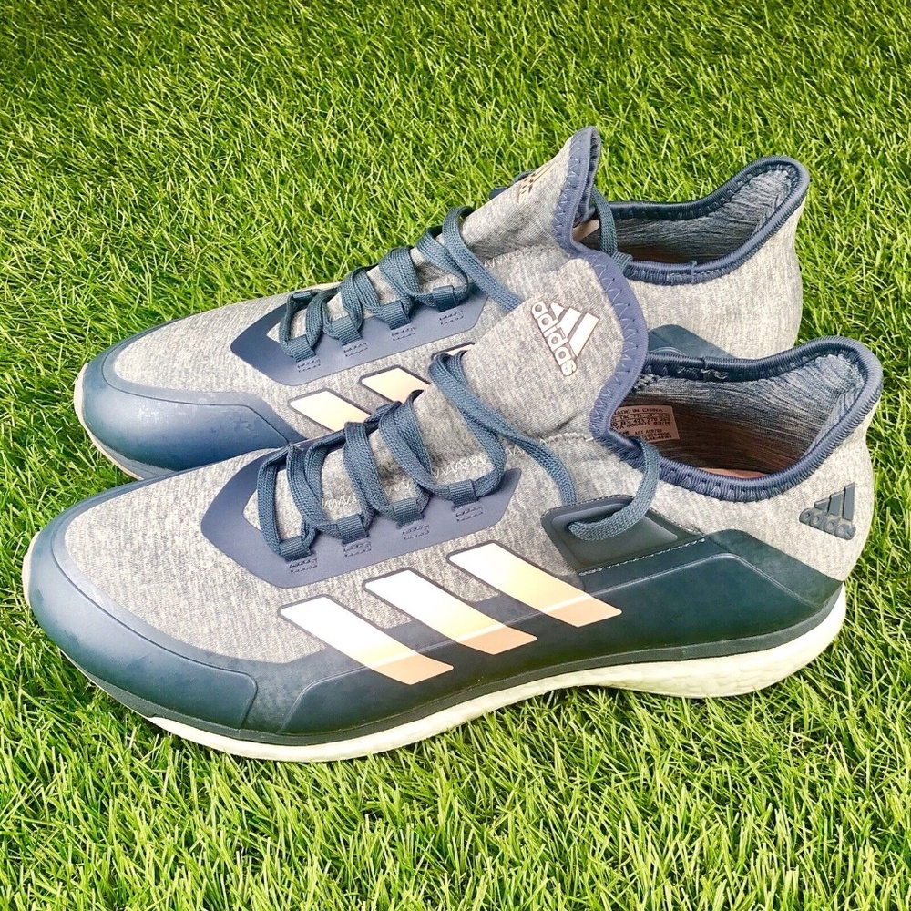 New Adidas Fabela X Boost Size 12 Field Hockey Shoes Denim Blue Pink AC8788